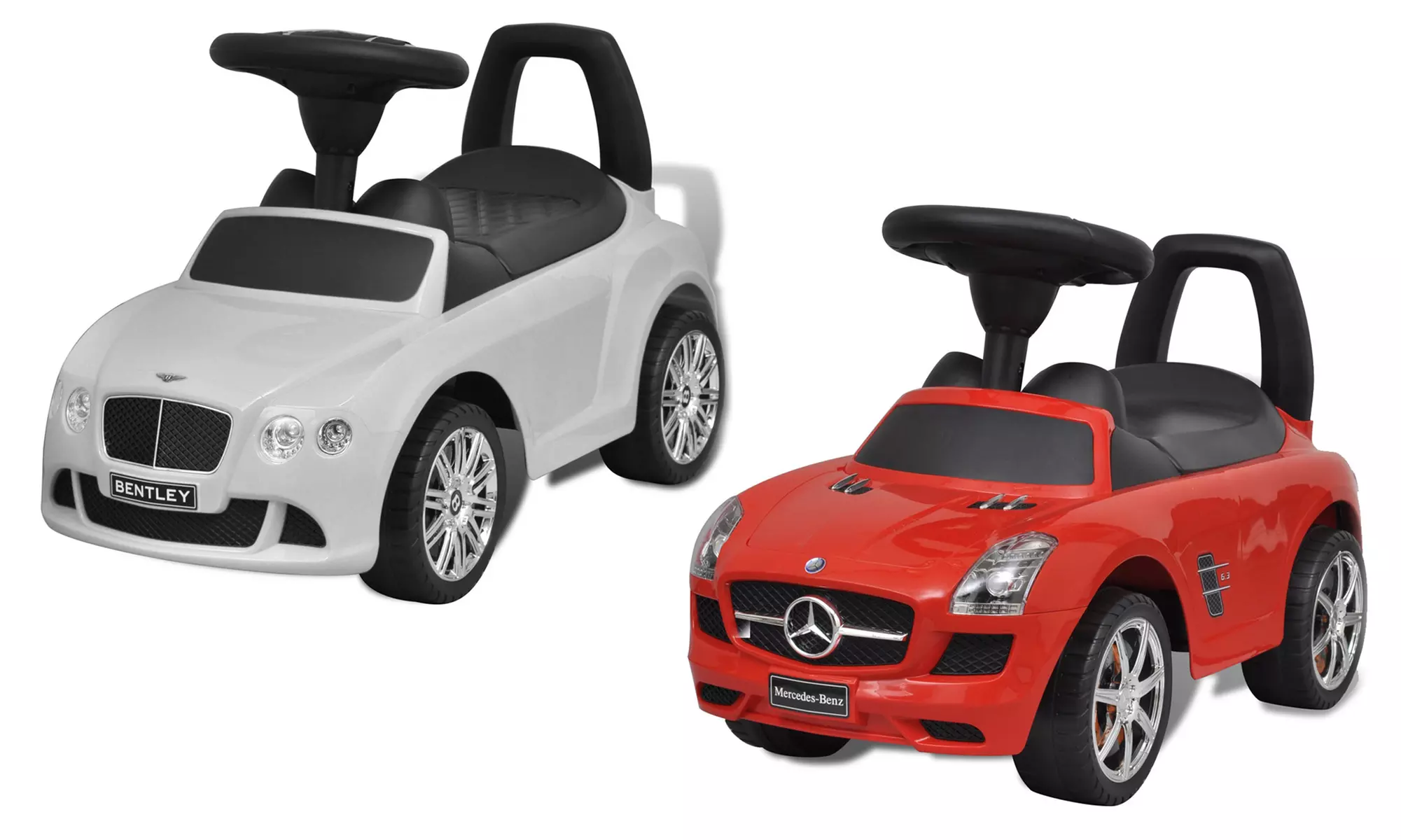 VidaXL Rutscherauto Mercedes oder Bentley für Kinder in Rot oder Weiß - Primary Image