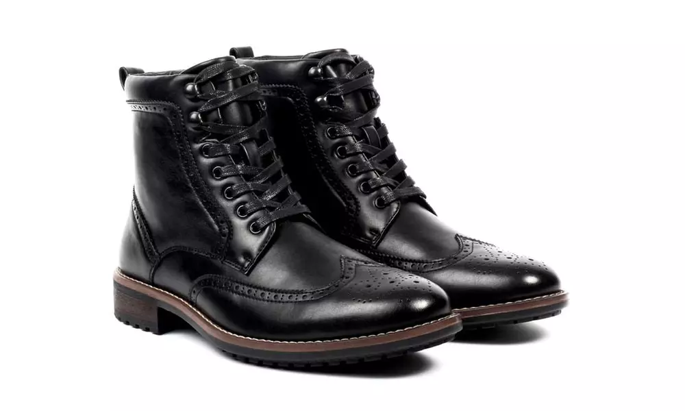 Vincent Cavallo Men's Lace-Up Combat Boots - Primary Image