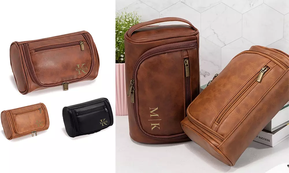 Spersonalizowana męska kosmetyczka z tekstem lub inicjałami