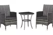 Outsunny Outdoor Rattan-Effect Bistro Set with Cushions - Image 2