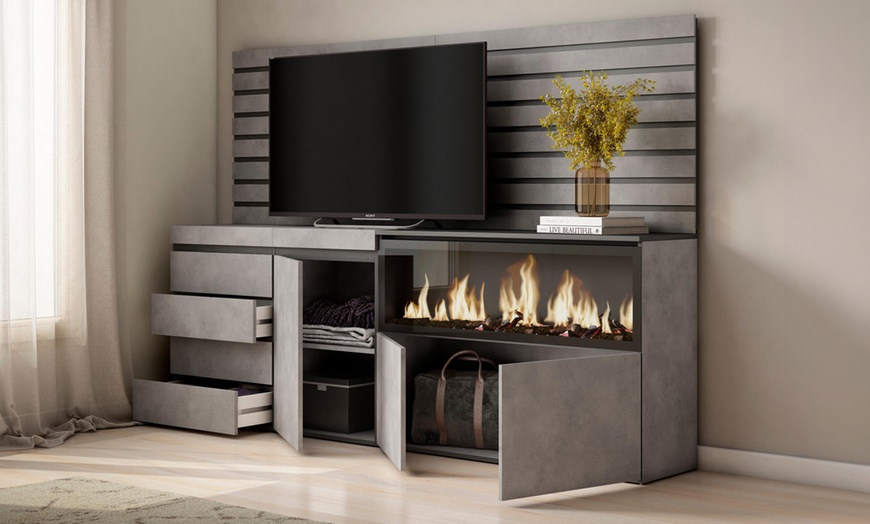 Image 14: Mueble para habitación con chimenea eléctrica
