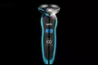 One or Two Wet and Dry Wireless Electric Shavers in Blue and Silver - Second Medium