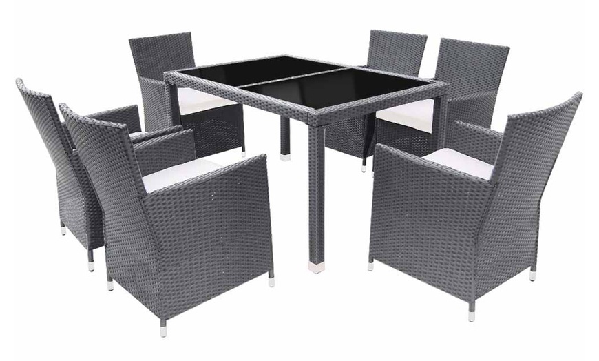 Image 10: Poly-Rattan Dining Set