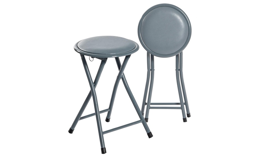 Image 10: Up to Six Round Folding Stools