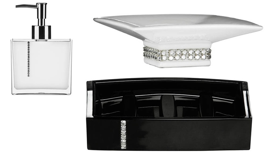 Image 1: Diamante Bathroom Accessories