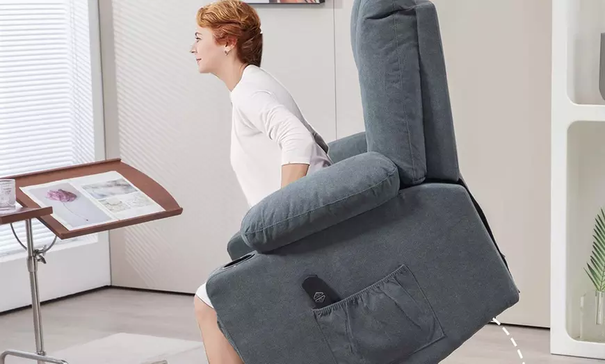 Image 12: HomCom Oversized Riser and Recliner Chairs in choice of colours