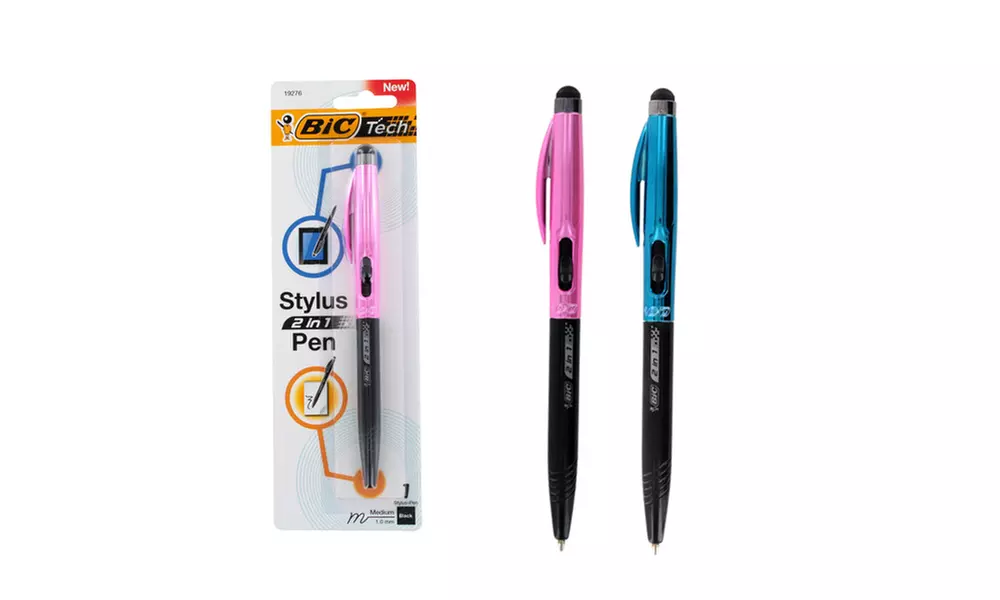 BIC Tech 2 in 1 Retractable Ball Stylus Pens (3-Pack) - Primary Image