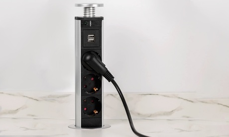 Blocco multipresa a scomparsa, disponibile in 4 modelli e 2 colori