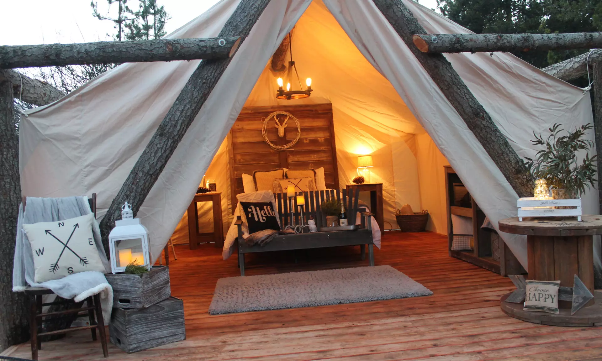 1- or 2-Night Stay for Two in a Luxury Canvas Tent at Canvas and Stars in Leavenworth, WA - Primary Image