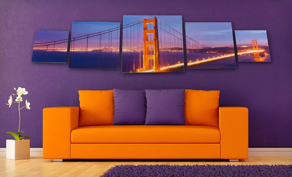 $129 for a Five-Piece Canvas Panoramic ($264 List Price). 16 Designs Available. Free Shipping and Free Returns. - Second Medium