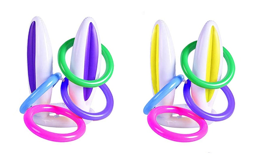 Image 9: One or Two Sets of Kids' Inflatable Rabbit Ears Hats with Rings