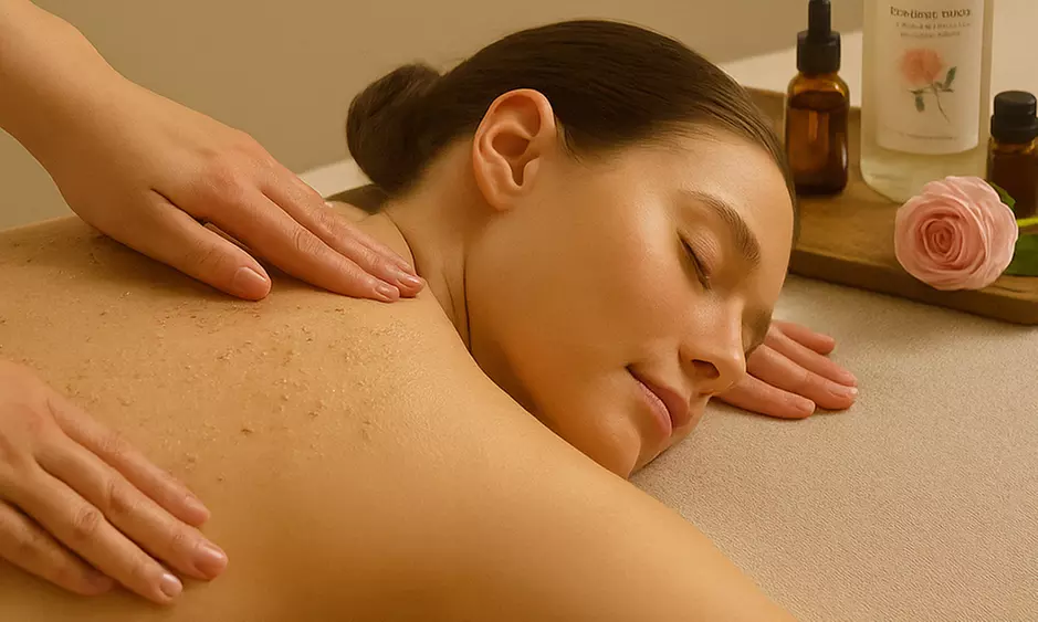 Pamper Yourself with One 60-Minute Rose Body Scrub Massage at Rhythm Wellness Center (Up To 30% Off) - Primary Image