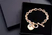 Heart Toggle Bracelets with Crystals from Swarovski and Gift Box Presented - Second Medium