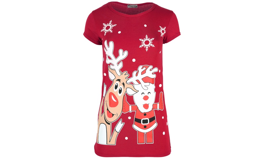 Image 9: T-Shirt avec motifs de Noël à manches courtes pour enfant