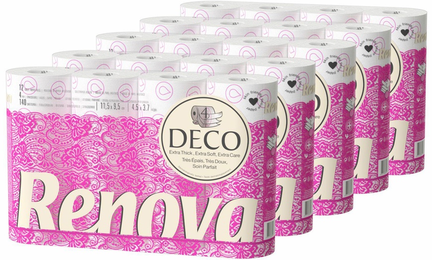 Image 1: 60 Rolls of Renova Deco Four-Ply Scented Toilet Paper
