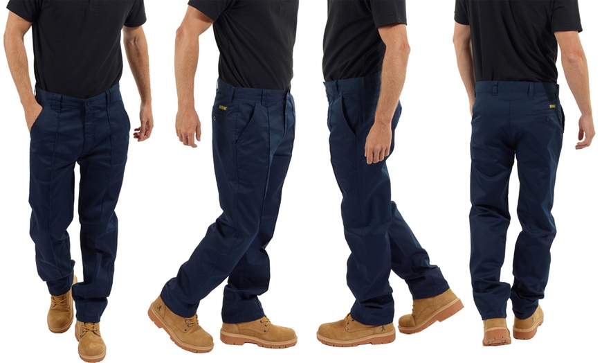 Image 3: Site King Men's Work Trousers