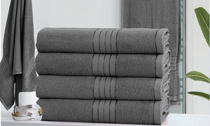 Four 100% Egyptian Cotton Bath Towels