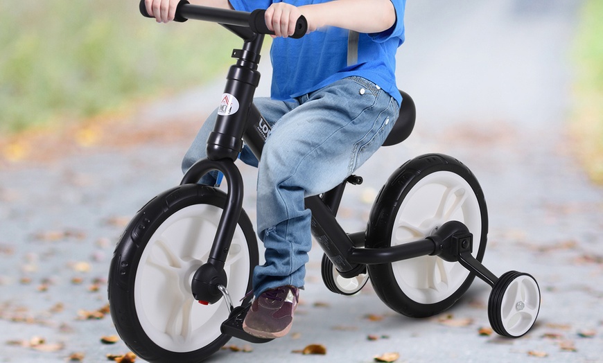 Image 12: HomCom Toddlers' Balance Bike with Removable Stabilisers