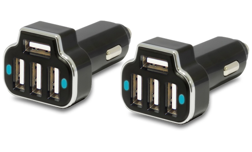 Image 3: Aduro PowerUp Four-Port USB Car Charger