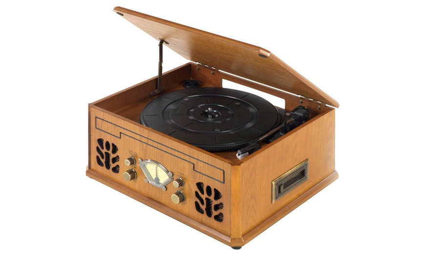 Image 2: Antique-Style Record Player