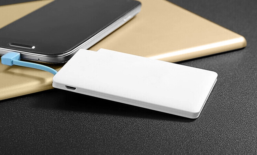 Image 2: Credit Card Power Bank 2000mAh