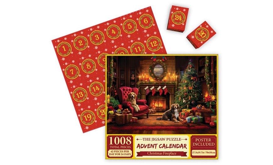 Image 3: 24-Pocket Christmas Puzzle Advent Calendar Box