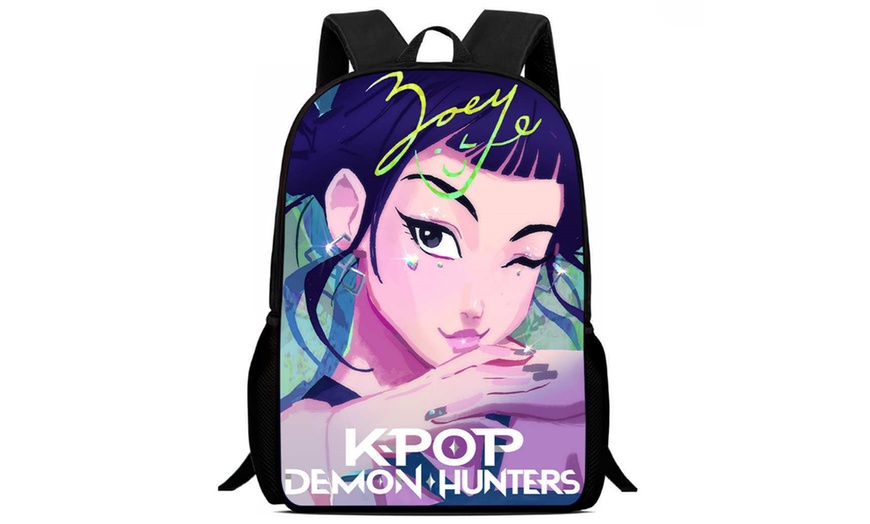 Image 23: KPop Demon Hunters Inspired Backpack Set 