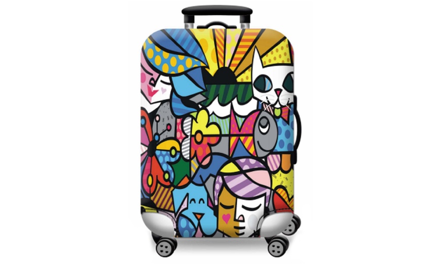 Image 2: Abstract Theme Luggage Cover