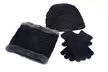 1 ou 2 sets avec bonnet, écharpe et gant tactiles pour homme molletonnés - Second Medium