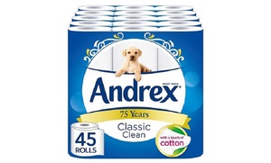 45 Rolls of Andrex Toilet Paper