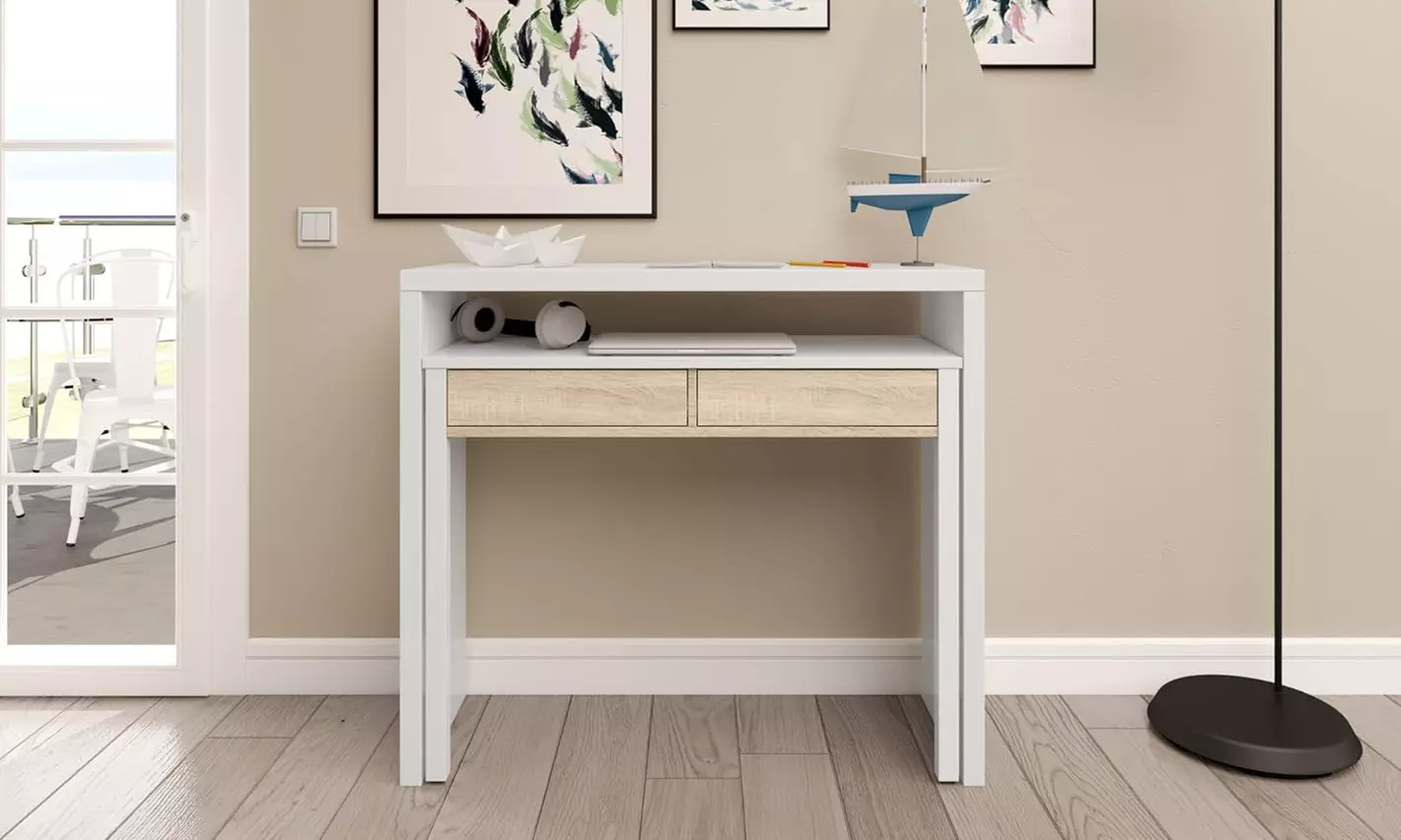 Ausziehbarer Konsolentisch