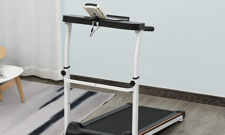 Image 2: HomCom Manual Treadmill