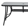 Image 22: Black Tempered Glass Coffee Table with Umbrella Hole 
