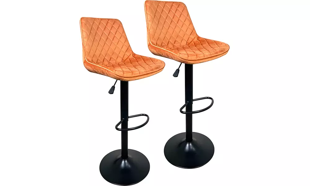 Set di 2 sgabelli in velluto