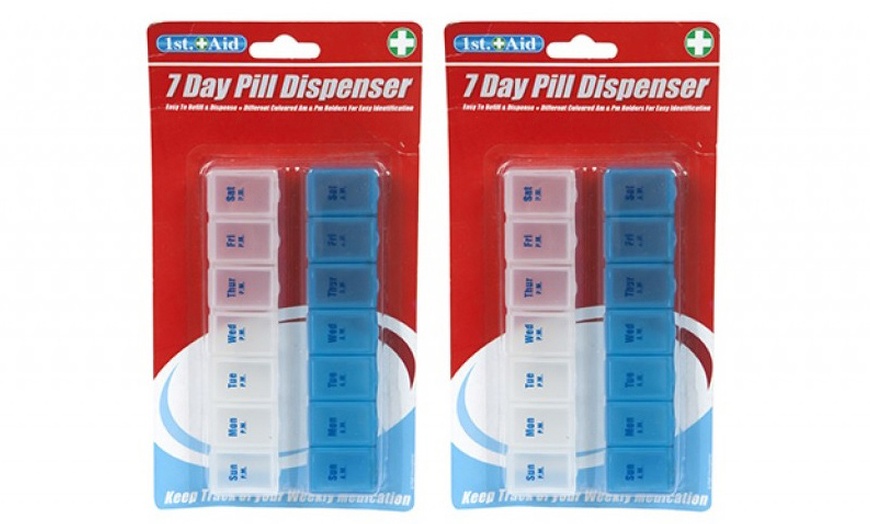 Image 3: One, Two or Four Seven-Day Pill Dispensers