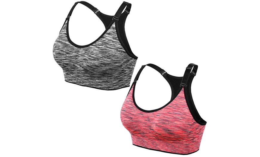 Image 2: Two Maddie Marl Sports Bras