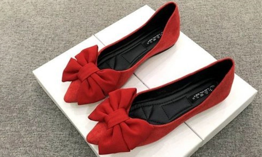 Image 7: Women's Pointy Toe Bow Detail Pump Shoes