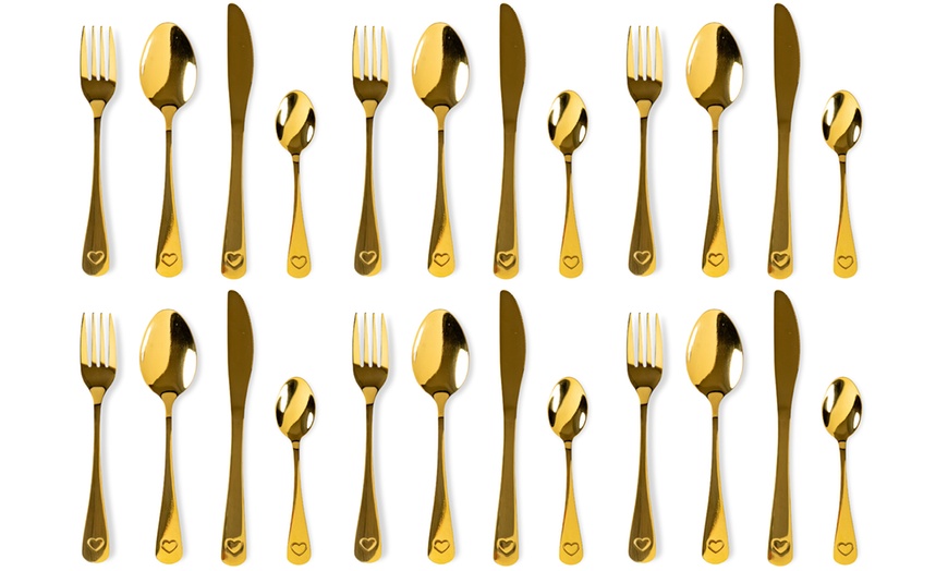 Image 2: Set di 24 posate in acciaio inox