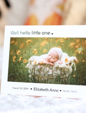 baby announcement cards by lovely little cards