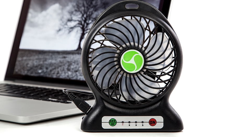 Image 2: Itek USB Power Bank Fan