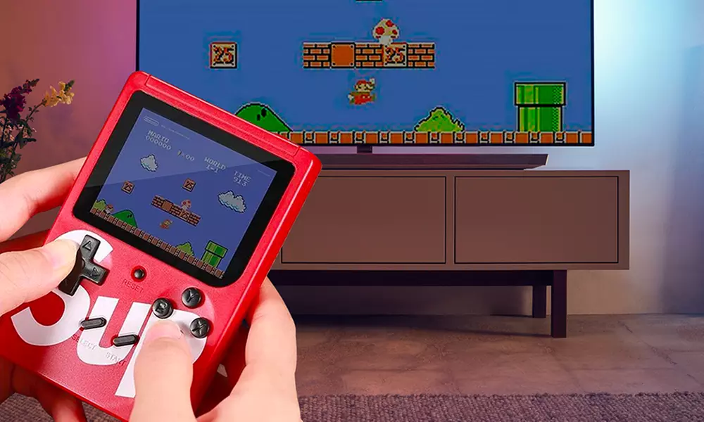 Compacte gamebox inclusief 400 retro videogames