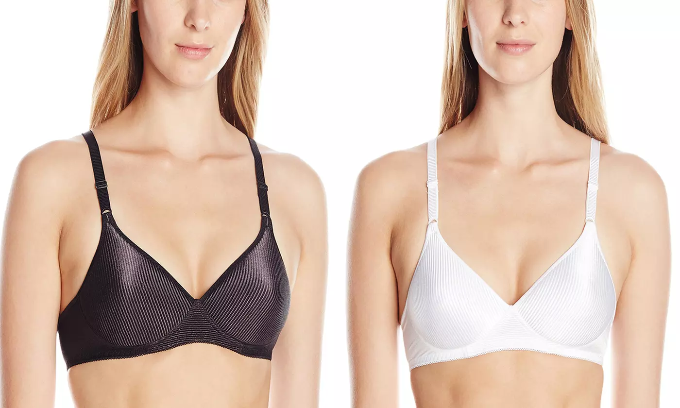 Hanes Fully Padded Wirefree Bra in B-Cup Size (2-Pack)
 - Primary Image