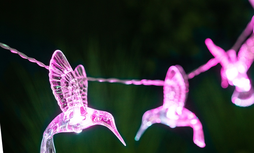 Image 7: Globrite Bird Solar String Lights