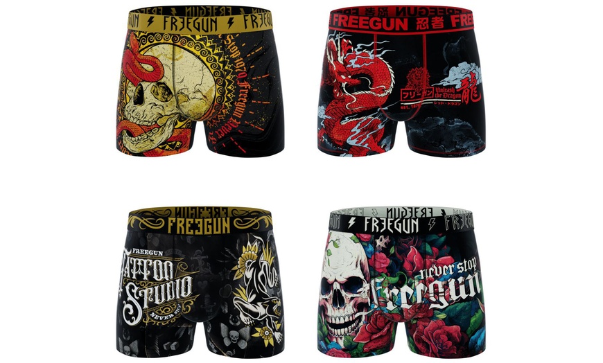 Image 11: Lot de 3, 4 ou 5 boxers pour homme en microfibre Freegun