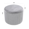 Image 9: Round Velvet Stool, Soft Upholstery and Plush Comfort