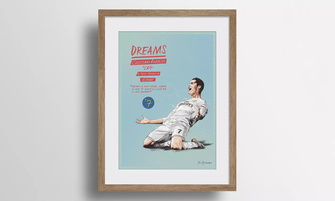 Cuadro con ilustración de fútbol