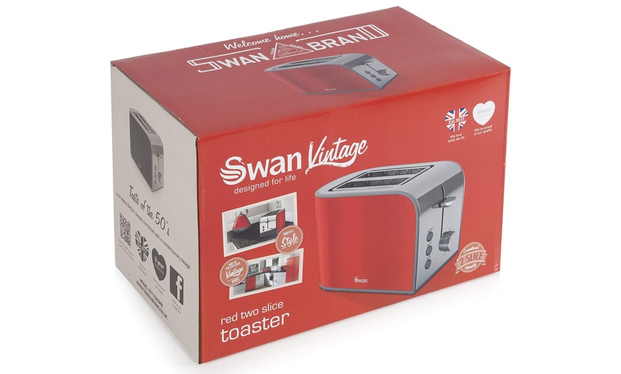 Image 4: Swan 2-Slice Retro Toaster