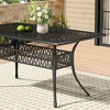Image 5: Garden Outdoor Cast Aluminum Vintage Bistro Table 