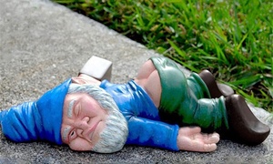 Drunk Garden Gnome Statue