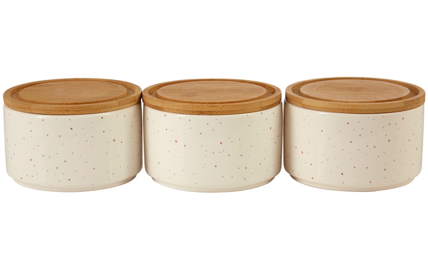 Image 11: Three Stackable Storage Canisters